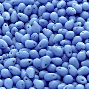 50pcs Czech Pressed Glass Teardrop Beads 4x6mm Opaque Navy Blue