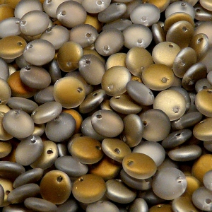50pcs Czech Pressed Glass Lentil Beads 6mm Crystal Valentinit Matte