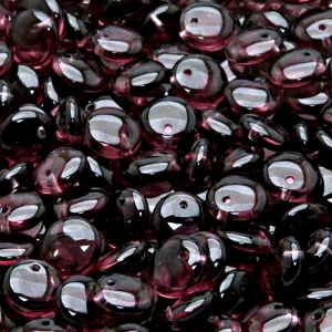 40pcs Czech Pressed Glass Lentil Beads 8mm Amethyst