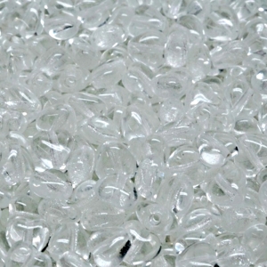 50pcs Czech Pressed Glass Heart Beads 6mm Crystal