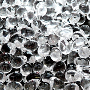 40pcs Czech Pressed Glass Teardrop Beads 6x9mm Crystal