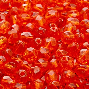 50pcs Czech Fire Polished Faceted Glass Beads Round 6mm Hyacinth