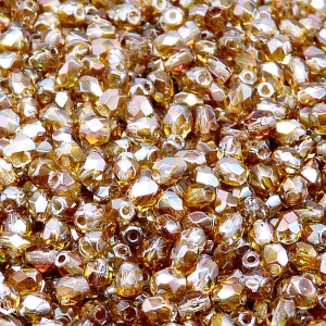 100pcs Czech Fire Polished Faceted Glass Beads Round 4mm Crystal Venus