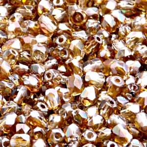 80pcs Czech Fire Polished Faceted Glass Beads Round 5mm Crystal Venus