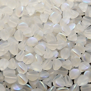100pcs Czech Pressed Glass Pinch Beads 5mm Crystal AB Matte