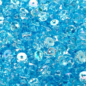 50pcs Czech Fire Polished Faceted Glass Rondelle Beads 6x3mm Light Aquamarine AB