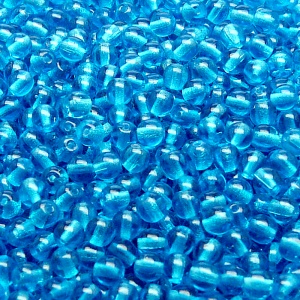100pcs Czech Pressed Glass Round Beads 4mm Aquamarine