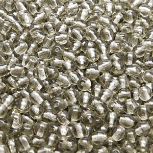 100pcs Czech Pressed Glass Round Beads 4mm Black Diamond