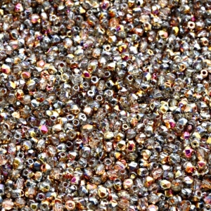 100pcs Czech Fire Polished Faceted Glass Beads Round 2mm Crystal Santander