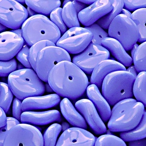 10pcs Czech Pressed Glass Flat Ripple Round Beads 12mm Opaque Navy Blue