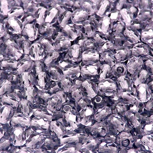 80pcs Czech Fire Polished Faceted Glass Beads Round 5mm Tanzanite