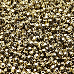 100pcs Czech Fire Polished Faceted Glass Beads Round 3mm Crystal Full Amber