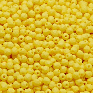 100pcs Czech Fire Polished Faceted Glass Beads Round 3mm White Alabaster Yellow Neon Silk Matte