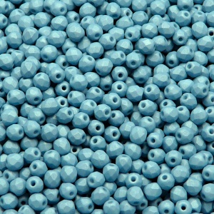 100pcs Czech Fire Polished Faceted Glass Beads Round 3mm White Alabaster Turquoise Neon Silk Matte