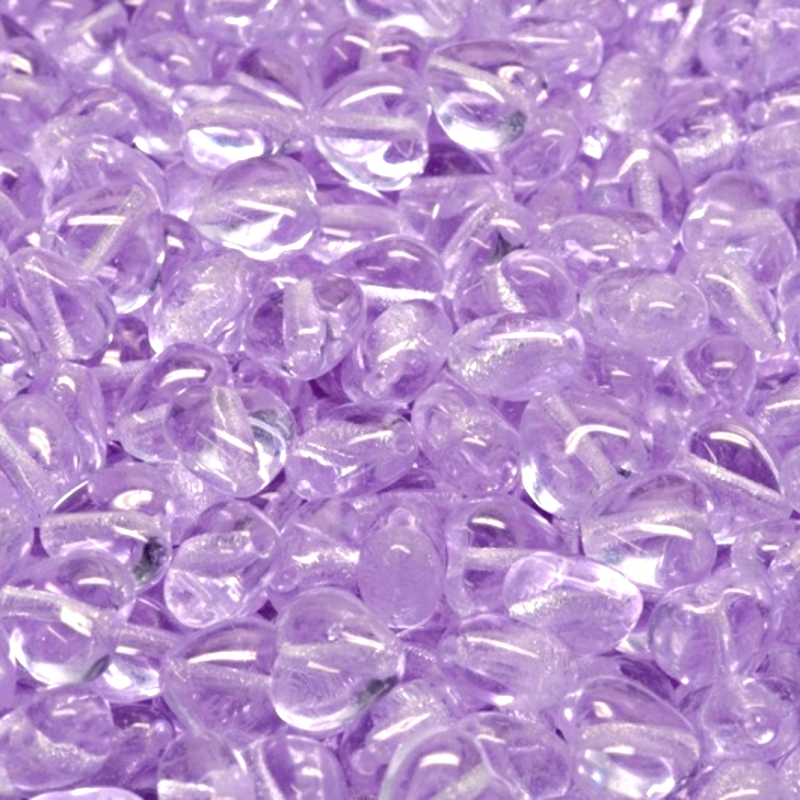50pcs Czech Pressed Glass Heart Beads 6mm Alexandrite