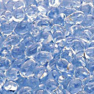 30pcs Czech Pressed Glass Teardrop Beads 6x9mm Light Sapphire