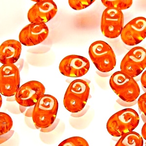 50pcs Czech Two Hole Pressed Glass Matubo SuperDuo Seed Beads 2,5x5mm Hyacinth